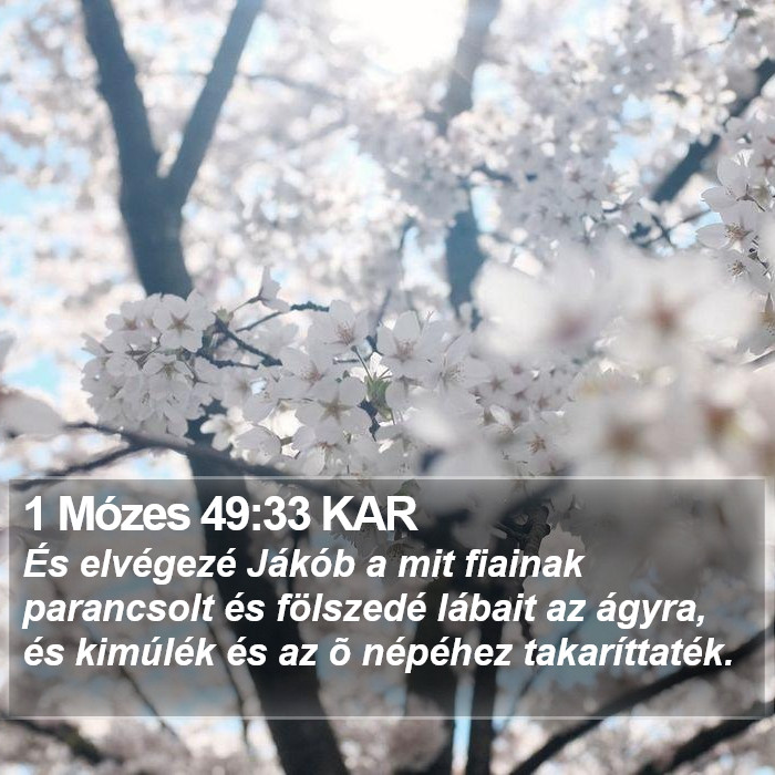 1 Mózes 49:33 KAR Bible Study