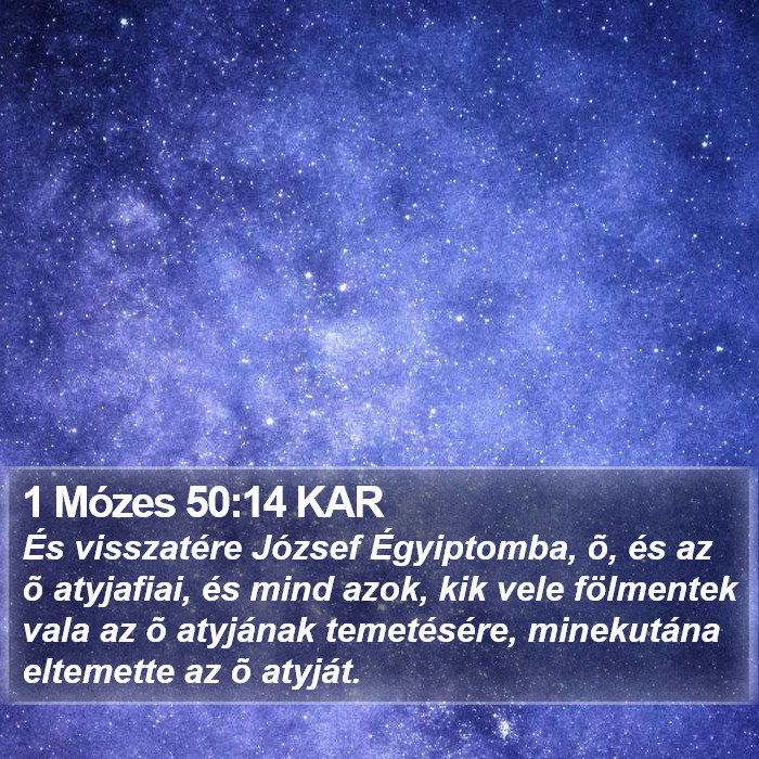 1 Mózes 50:14 KAR Bible Study