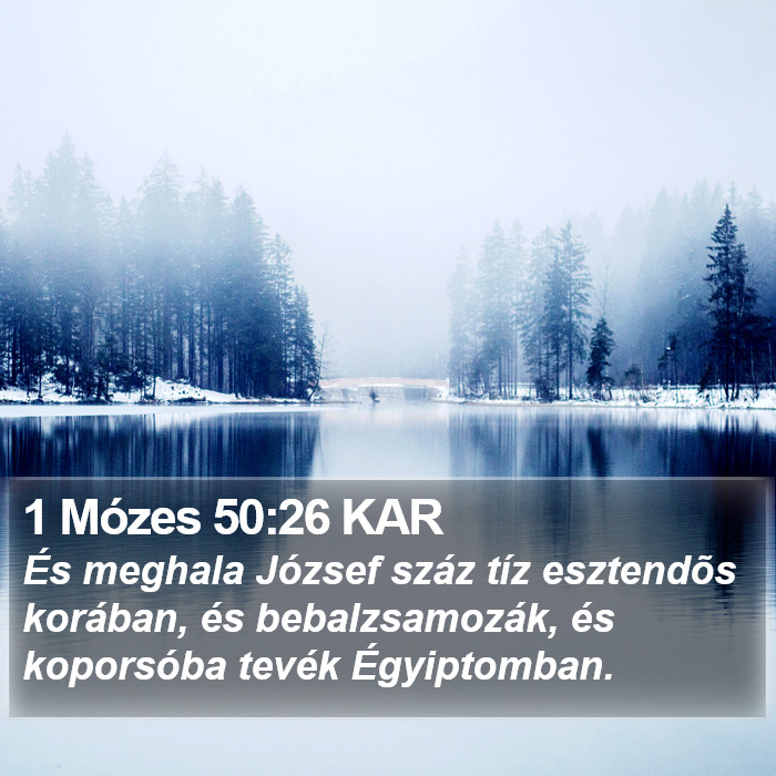 1 Mózes 50:26 KAR Bible Study