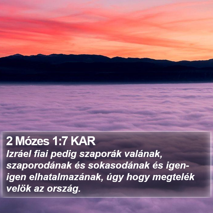 2 Mózes 1:7 KAR Bible Study