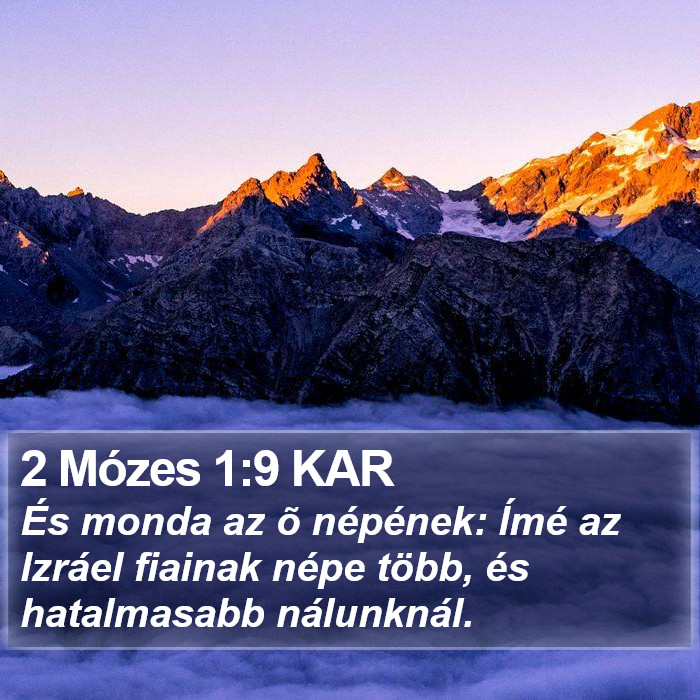 2 Mózes 1:9 KAR Bible Study