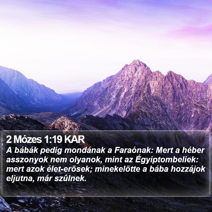 2 Mózes 1:19 KAR Bible Study