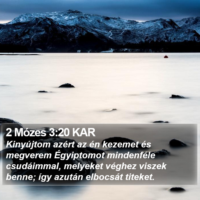 2 Mózes 3:20 KAR Bible Study