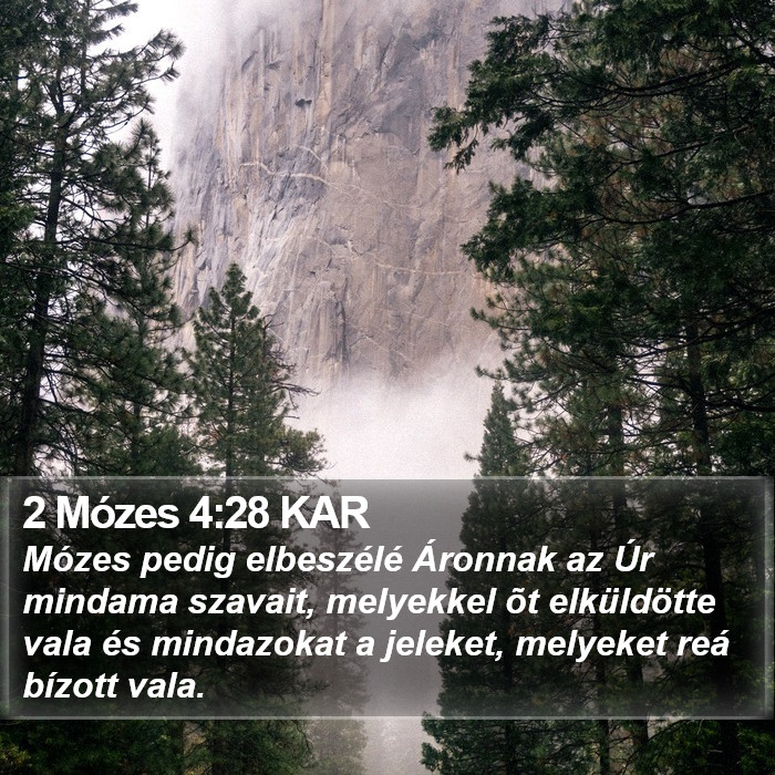 2 Mózes 4:28 KAR Bible Study