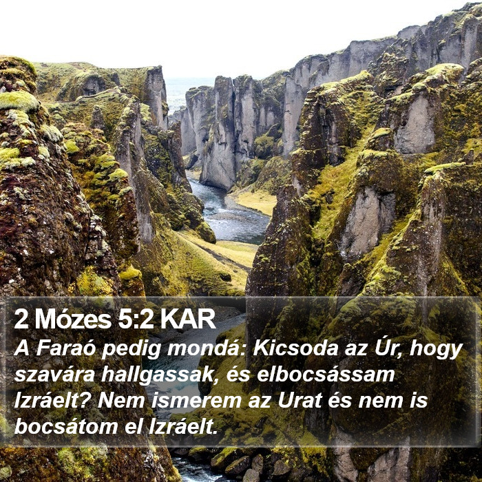 2 Mózes 5:2 KAR Bible Study