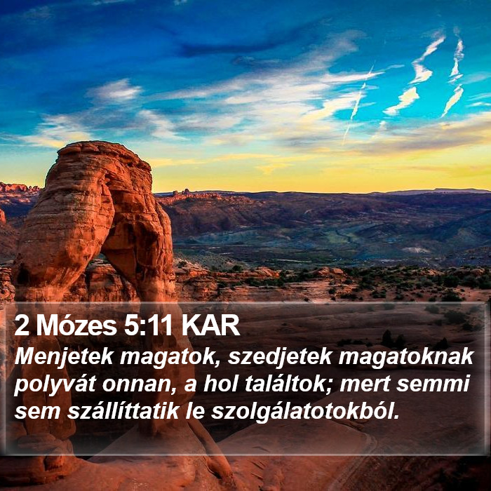 2 Mózes 5:11 KAR Bible Study