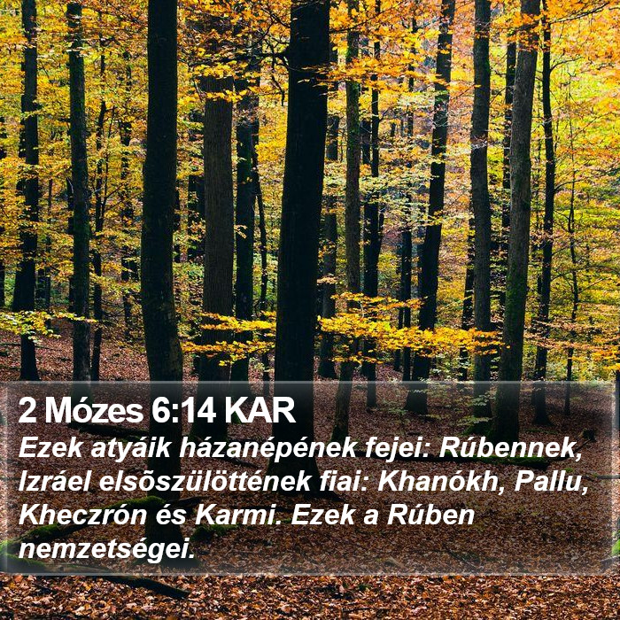 2 Mózes 6:14 KAR Bible Study