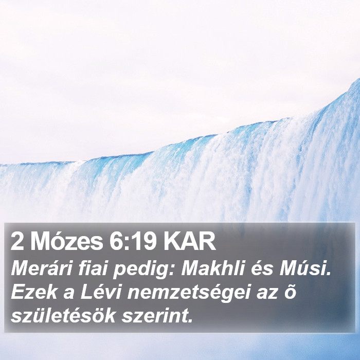 2 Mózes 6:19 KAR Bible Study