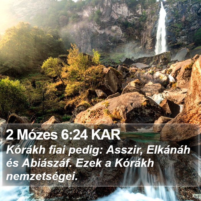 2 Mózes 6:24 KAR Bible Study