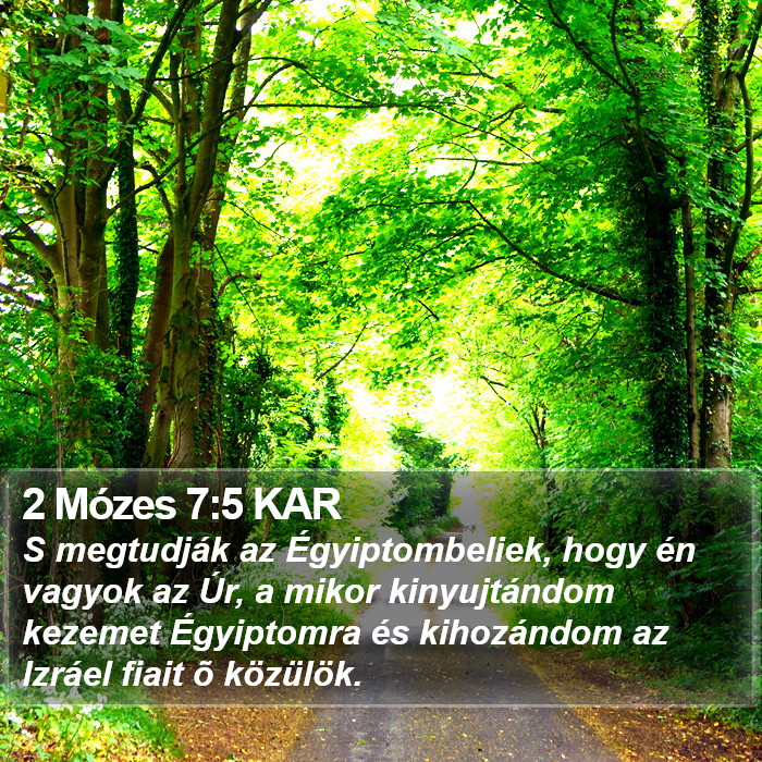 2 Mózes 7:5 KAR Bible Study