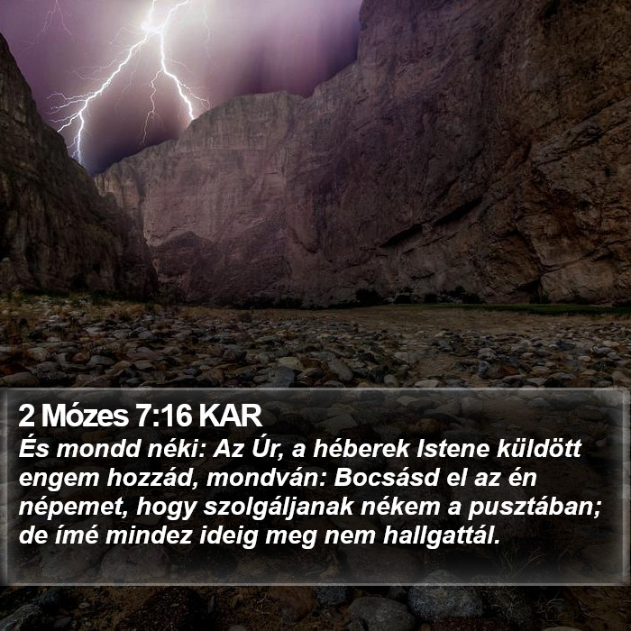 2 Mózes 7:16 KAR Bible Study