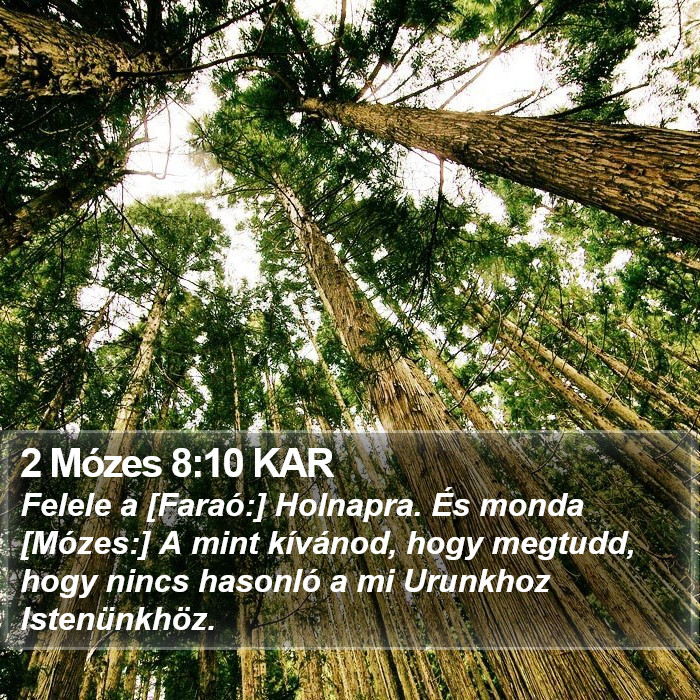 2 Mózes 8:10 KAR Bible Study