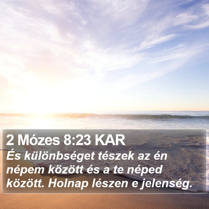 2 Mózes 8:23 KAR Bible Study