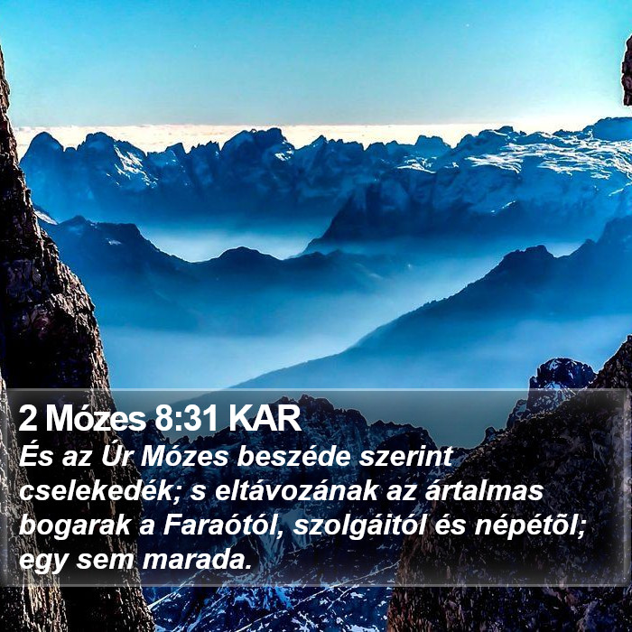 2 Mózes 8:31 KAR Bible Study