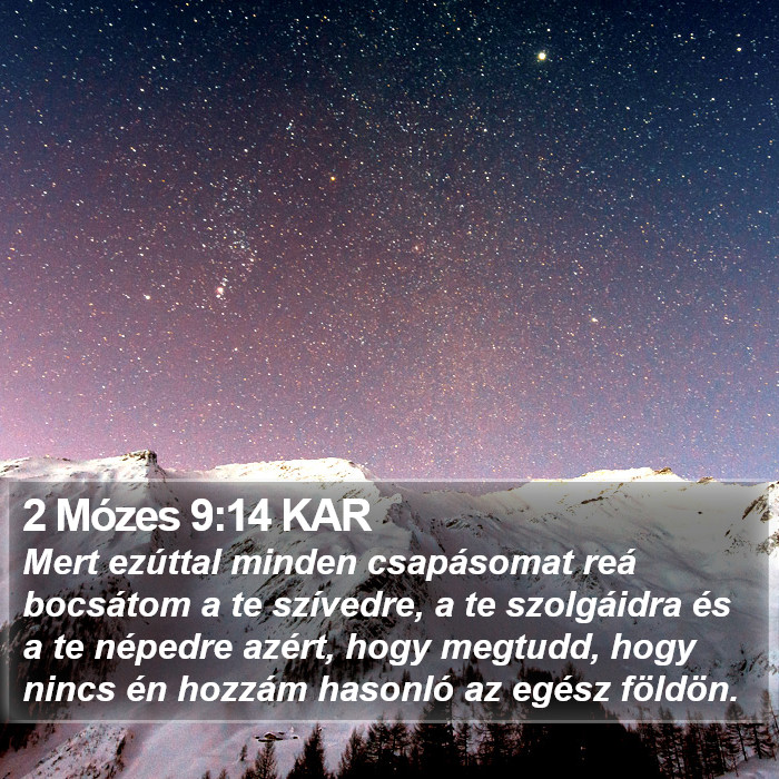 2 Mózes 9:14 KAR Bible Study