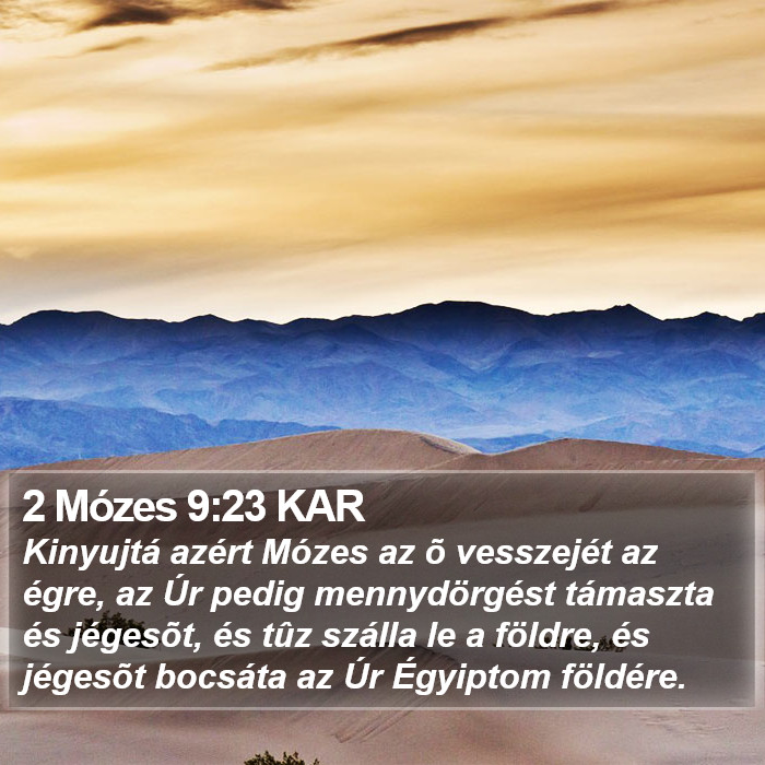 2 Mózes 9:23 KAR Bible Study