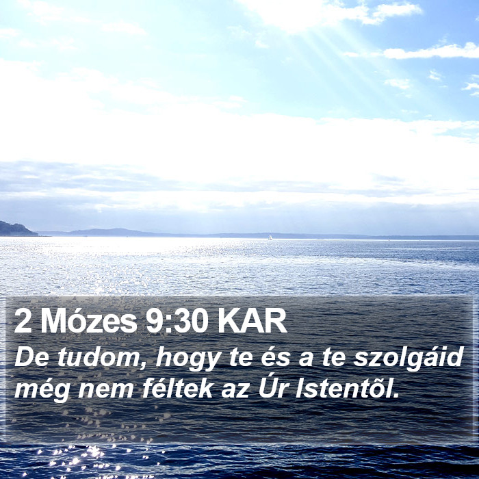 2 Mózes 9:30 KAR Bible Study