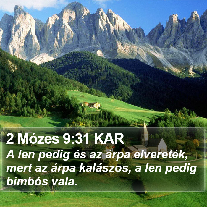 2 Mózes 9:31 KAR Bible Study