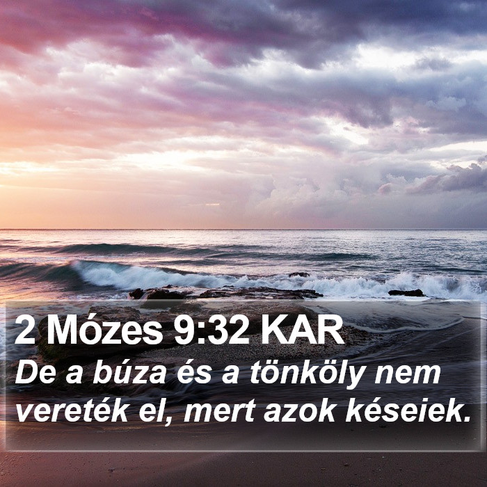 2 Mózes 9:32 KAR Bible Study