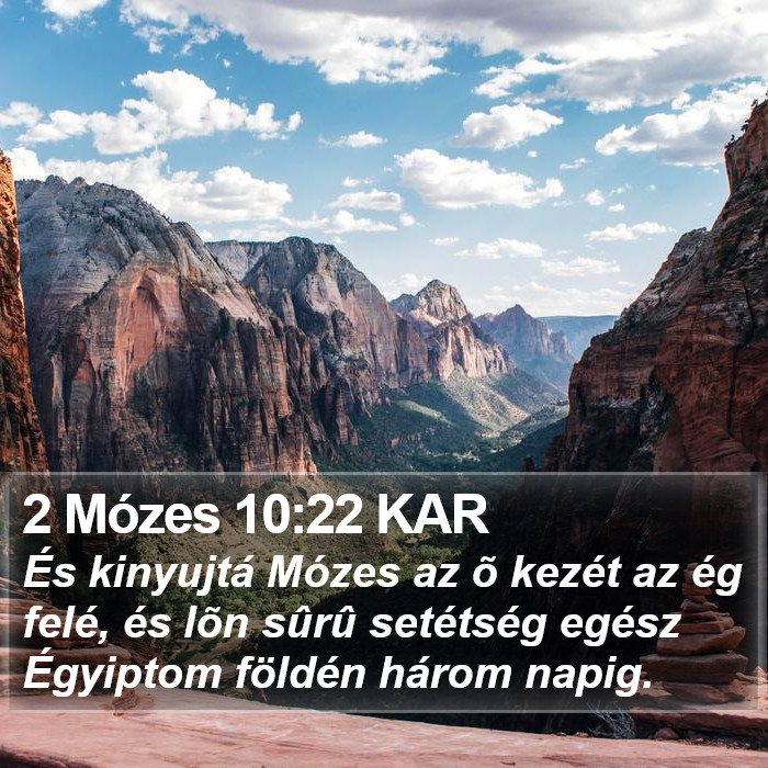 2 Mózes 10:22 KAR Bible Study