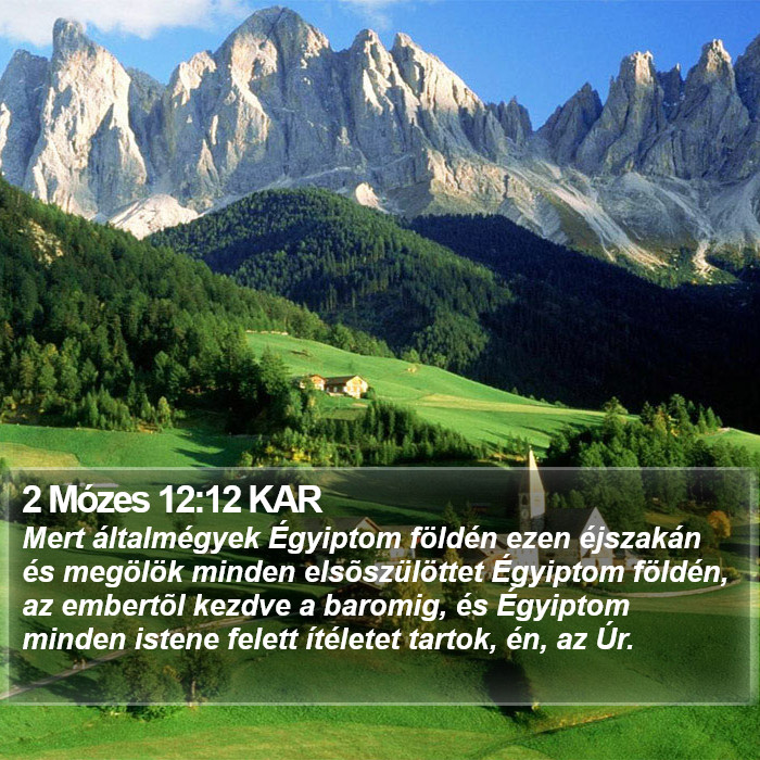 2 Mózes 12:12 KAR Bible Study