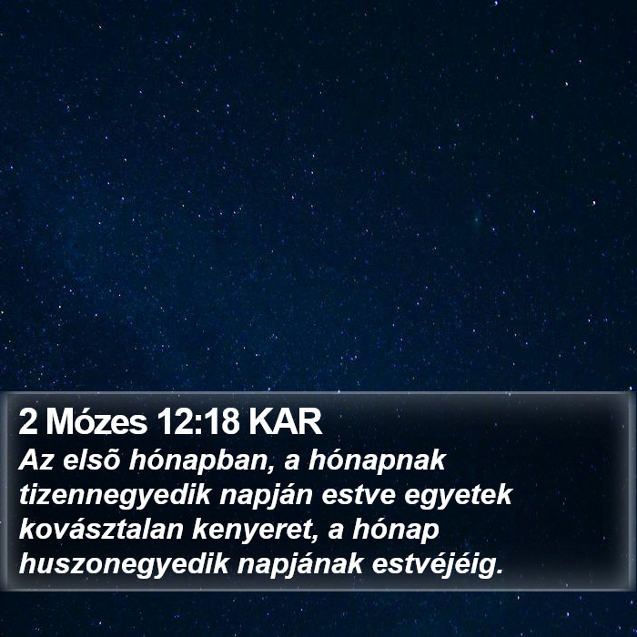 2 Mózes 12:18 KAR Bible Study