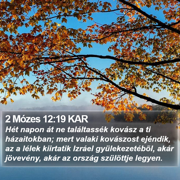 2 Mózes 12:19 KAR Bible Study