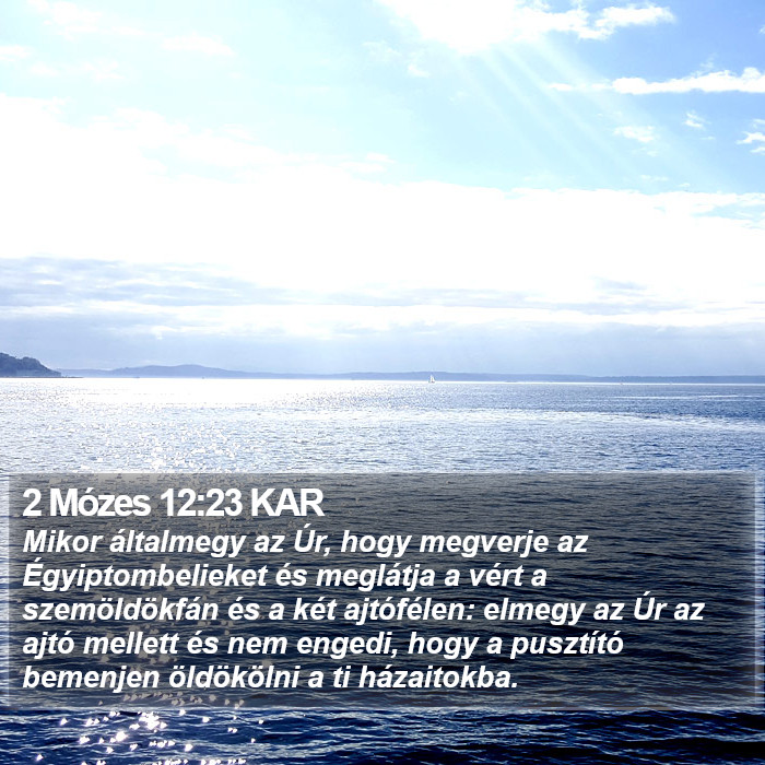 2 Mózes 12:23 KAR Bible Study