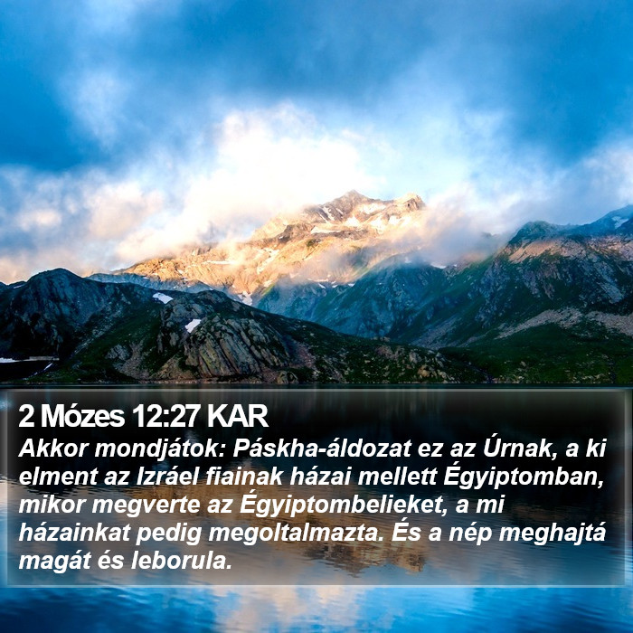 2 Mózes 12:27 KAR Bible Study