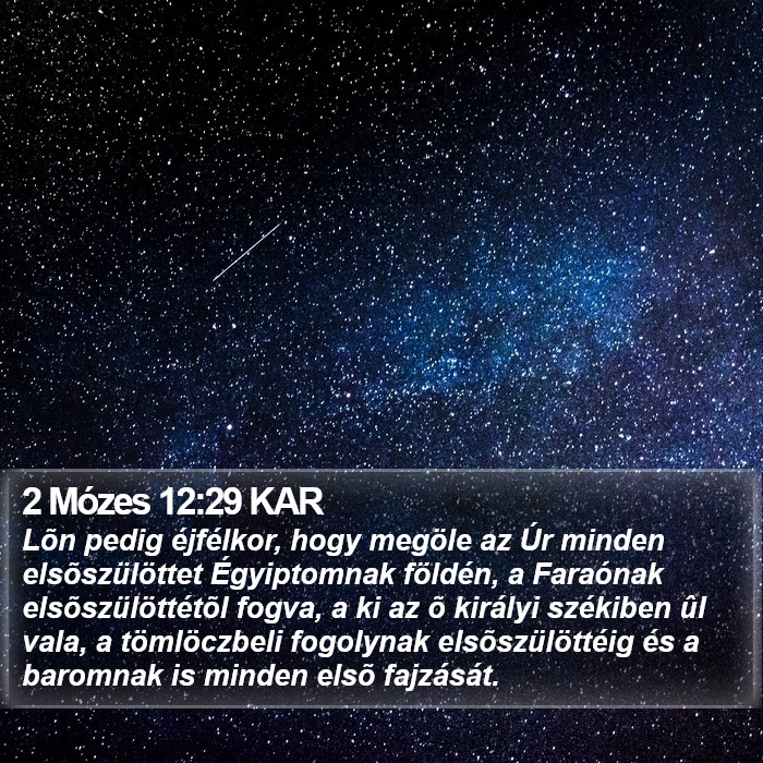 2 Mózes 12:29 KAR Bible Study