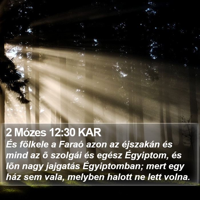 2 Mózes 12:30 KAR Bible Study