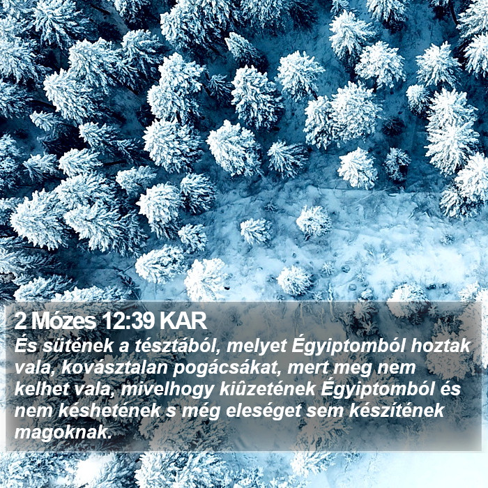 2 Mózes 12:39 KAR Bible Study