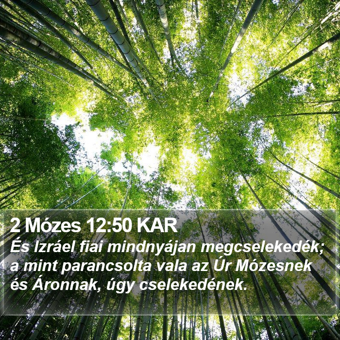 2 Mózes 12:50 KAR Bible Study