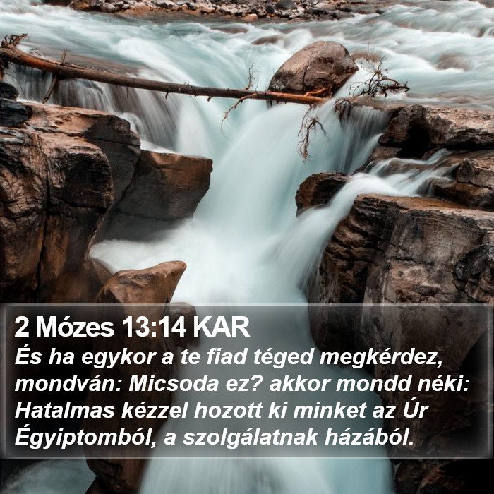 2 Mózes 13:14 KAR Bible Study