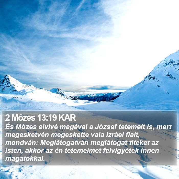 2 Mózes 13:19 KAR Bible Study