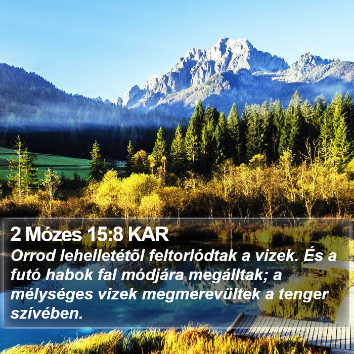 2 Mózes 15:8 KAR Bible Study