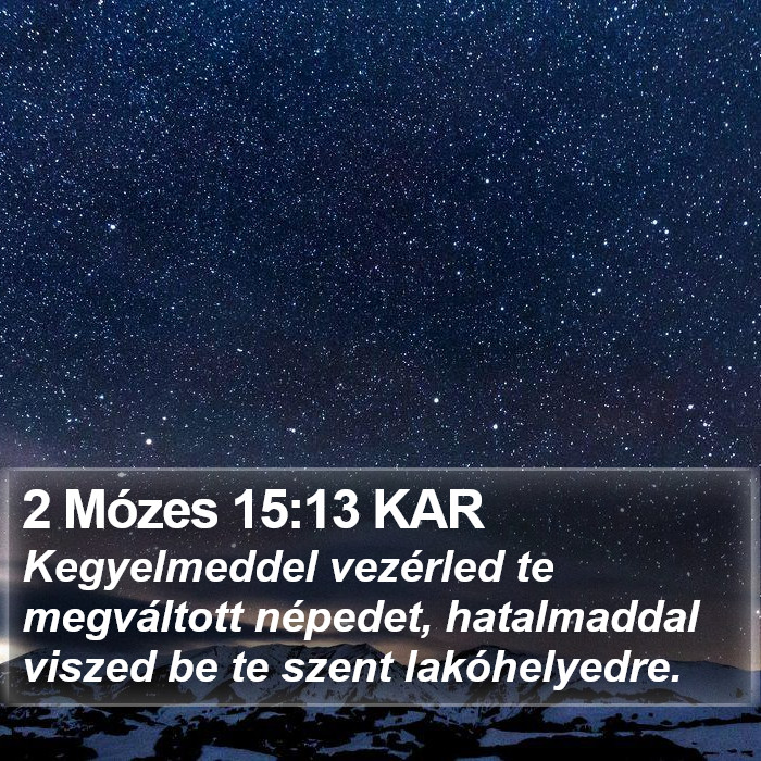 2 Mózes 15:13 KAR Bible Study