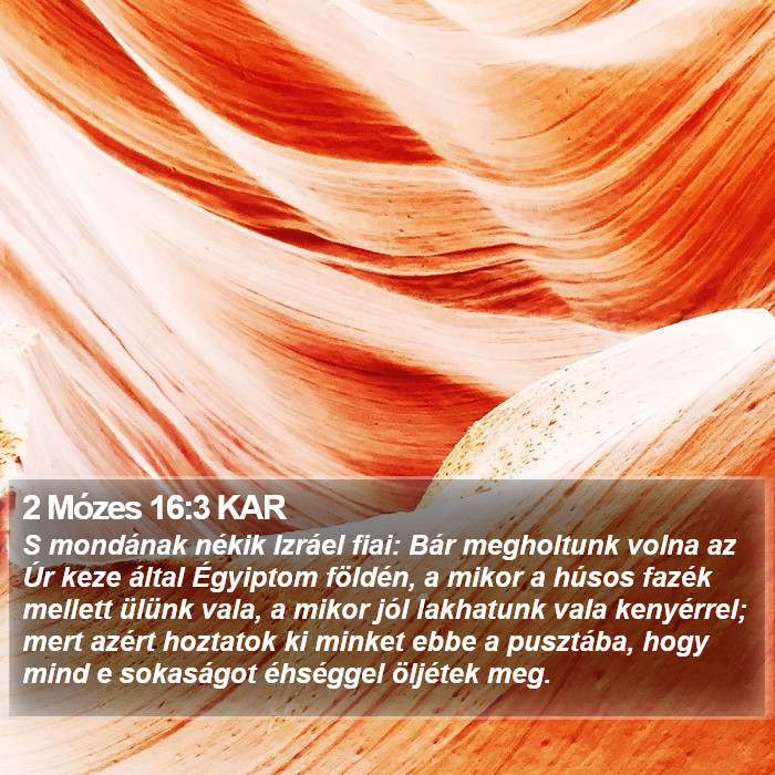 2 Mózes 16:3 KAR Bible Study