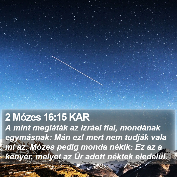 2 Mózes 16:15 KAR Bible Study