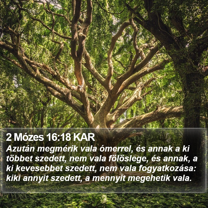 2 Mózes 16:18 KAR Bible Study