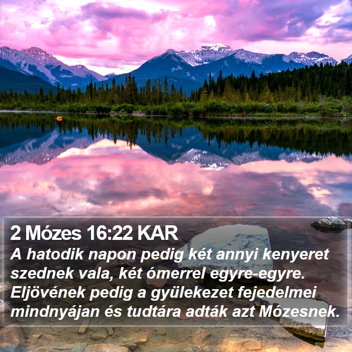 2 Mózes 16:22 KAR Bible Study