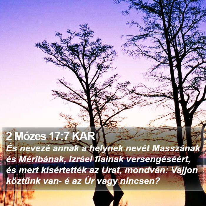 2 Mózes 17:7 KAR Bible Study