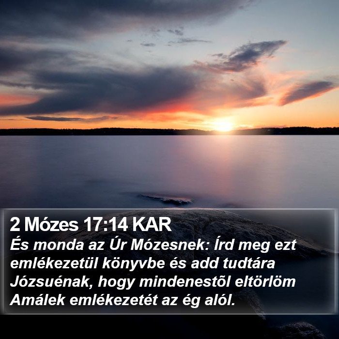 2 Mózes 17:14 KAR Bible Study