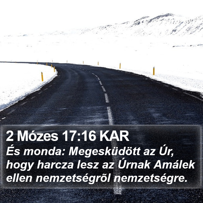 2 Mózes 17:16 KAR Bible Study