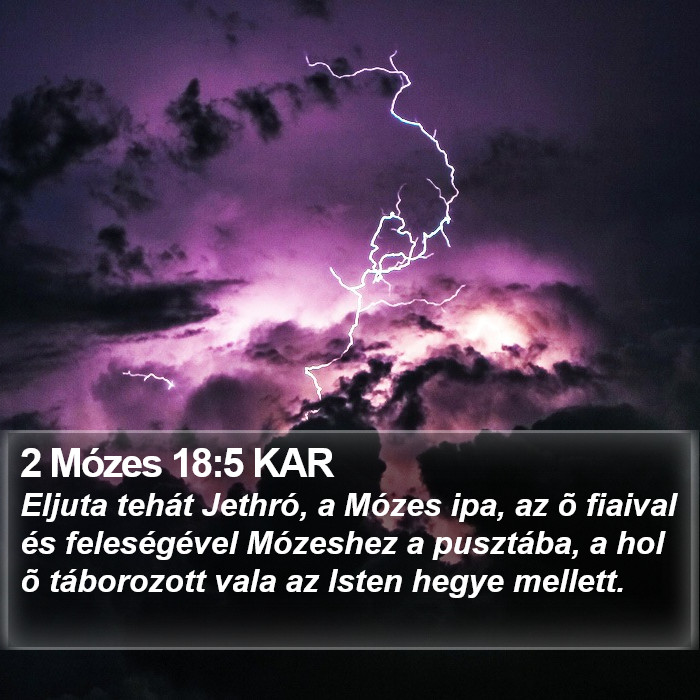 2 Mózes 18:5 KAR Bible Study