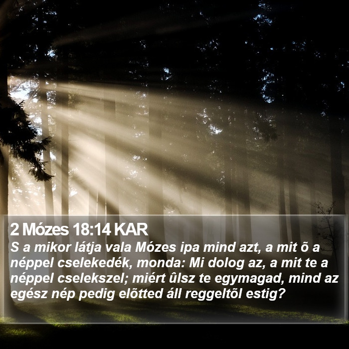 2 Mózes 18:14 KAR Bible Study