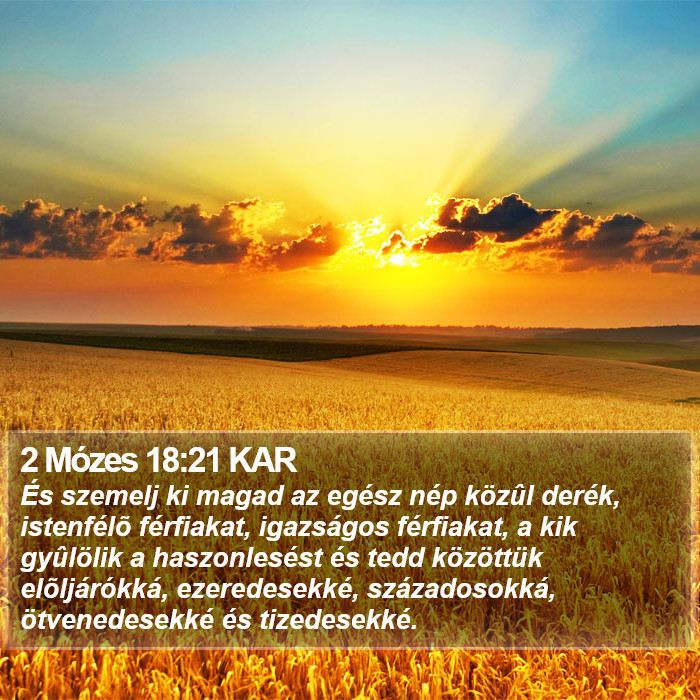 2 Mózes 18:21 KAR Bible Study