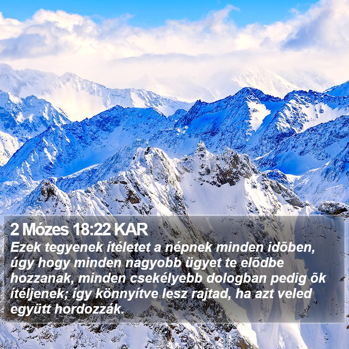 2 Mózes 18:22 KAR Bible Study