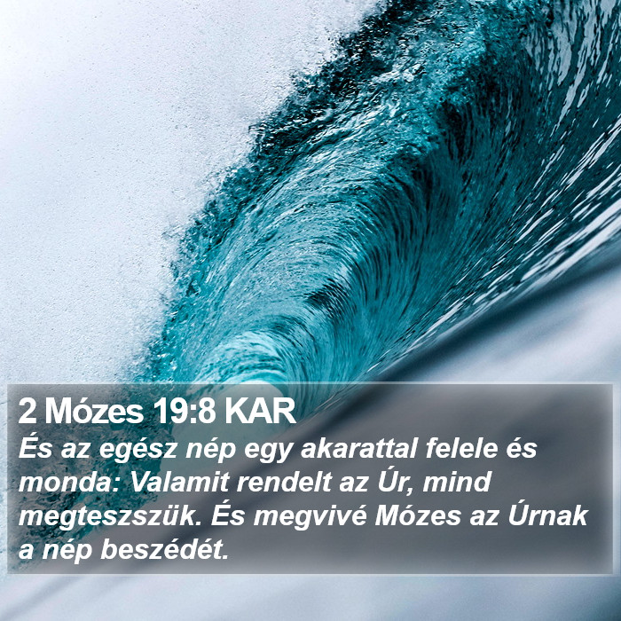 2 Mózes 19:8 KAR Bible Study