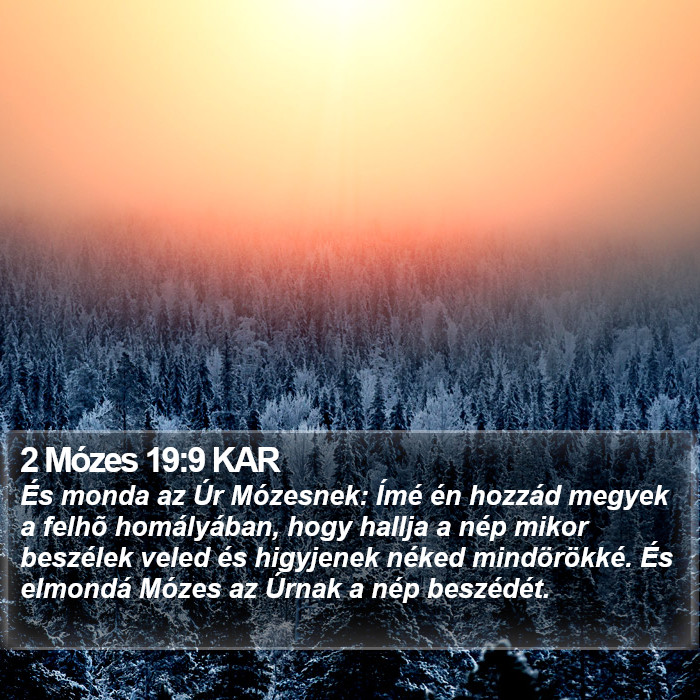 2 Mózes 19:9 KAR Bible Study